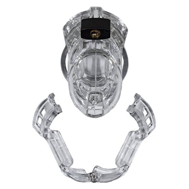 The Vice cage de chasteté avec cadenas transparent