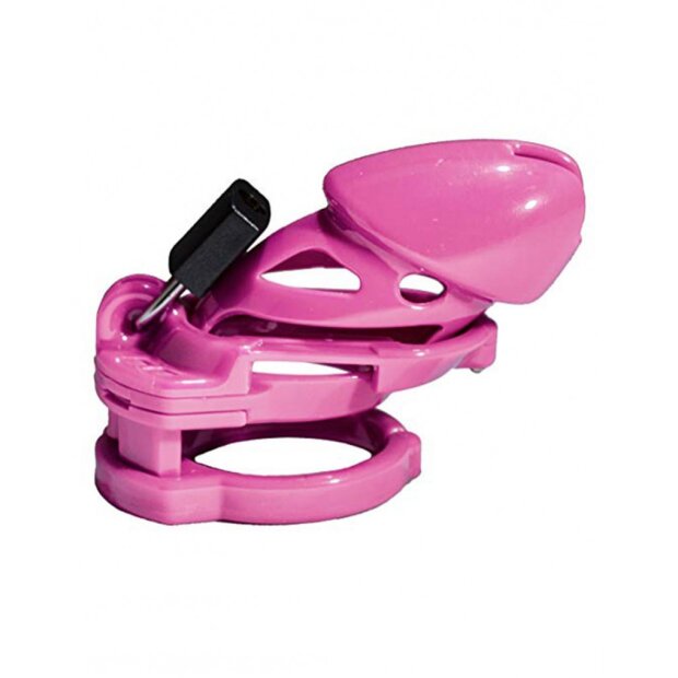 The Vice Chastity Cage with Padlock Pink