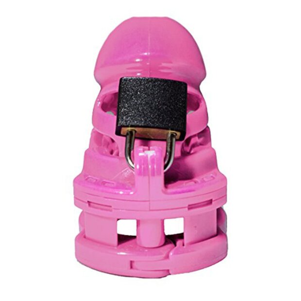 The Vice Chastity Cage with Padlock Pink