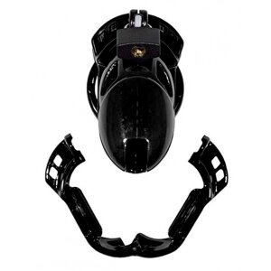 The vice chastity cage with padlock Black