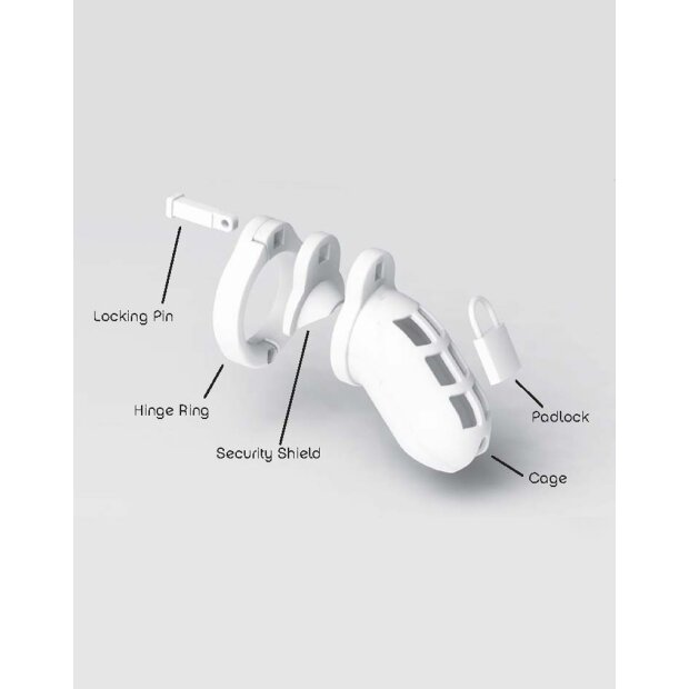 The Vice Chastity Cage with Padlock Transparent