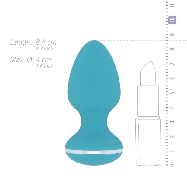 Cala Azul Blanca Vibrating Analplug Türkis ⌀ 4 cm