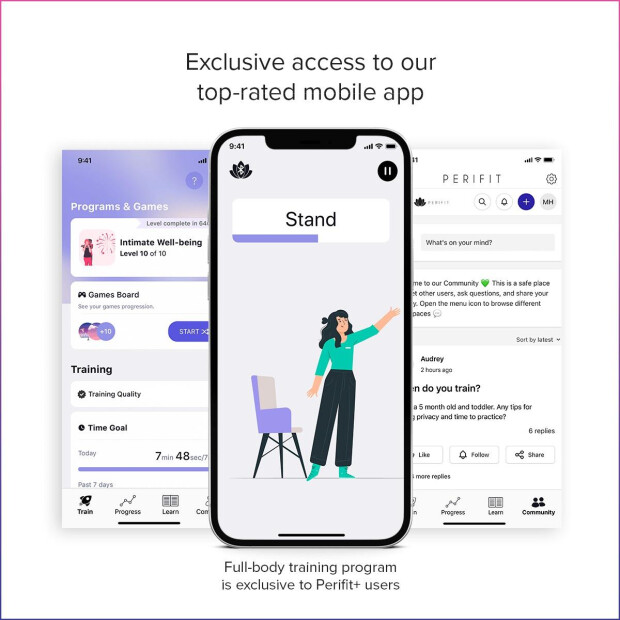 Perifit Care+ Pelvic Floor Trainer Kegeltrainer App Controlled Lila