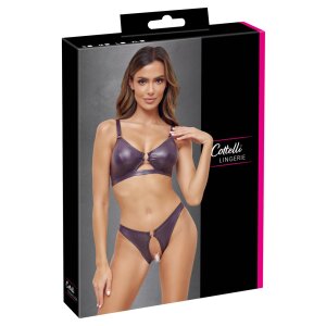 Cotelli Collection Soutien-gorge et slip lilas S