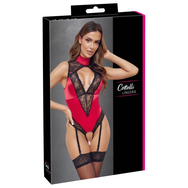 Cotelli Collection Body rouge noir S