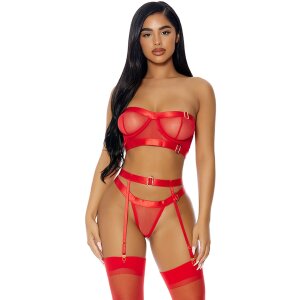 Forplay Good As Gold Ensemble lingerie rouge S