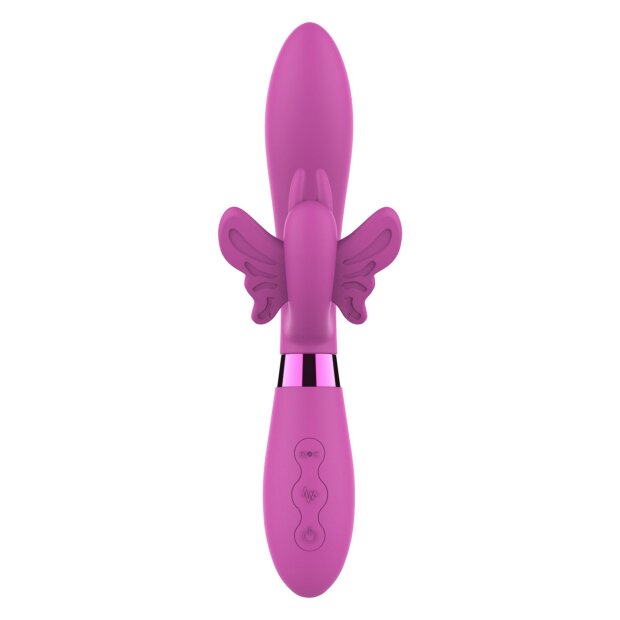 TOYJOY Farfalla Festival Vibrator mit Klitorisstimulation Lila 21 cm ⌀ 3,5 cm