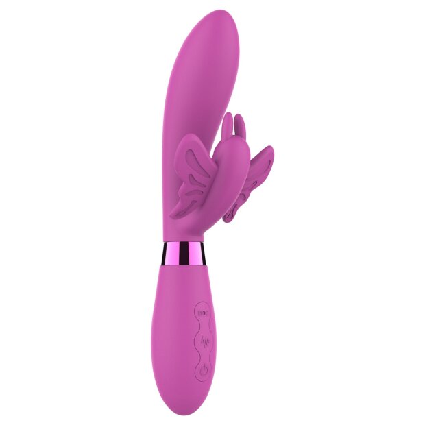 TOYJOY Farfalla Festival Vibrator mit Klitorisstimulation Lila 21 cm ⌀ 3,5 cm