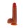 Silicone Foreskin Dildo 20 cm Caramel skin tone