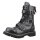 OUTLET Angry Itch 10-Loch 3-Buckle Leder Stiefel Schwarz Größe 47