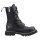 OUTLET Angry Itch 10-Loch 3-Buckle Leder Stiefel Schwarz Größe 47