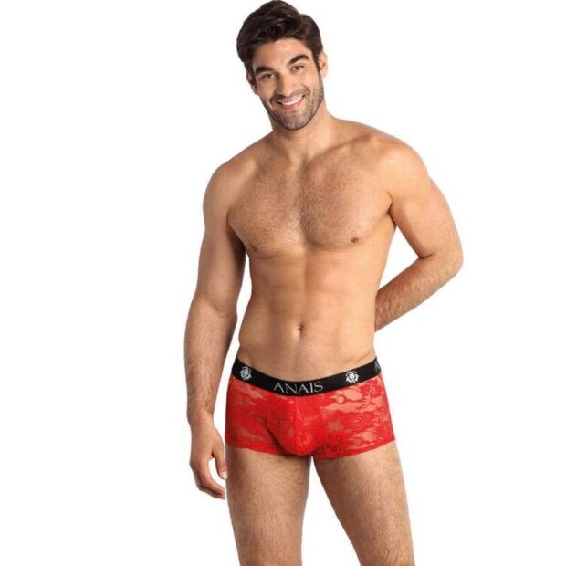 ANAIS Men Brave Boxershorts mit Spitzenmuster rot S - XL