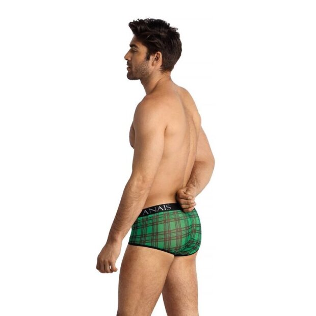 ANAIS Men Magic Boxer à carreaux vert, noir S