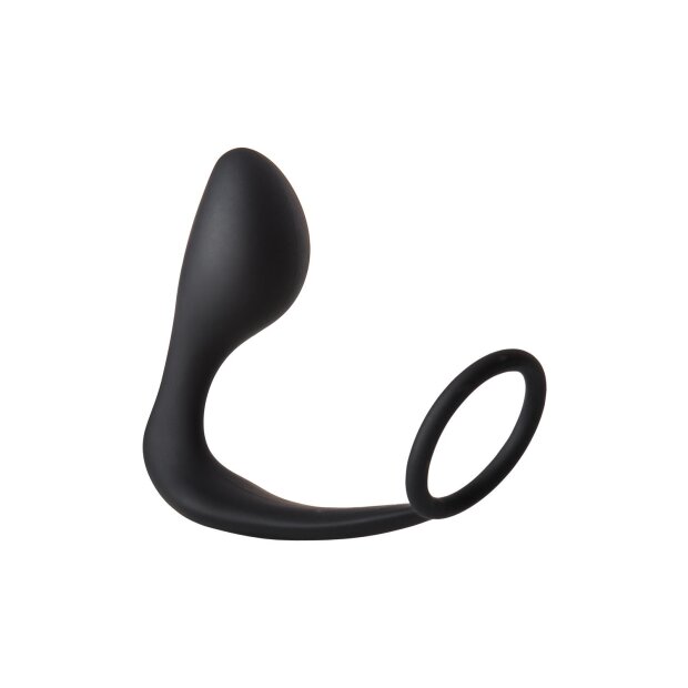 Dream Toys Fantasstic anal plug with cock ring black 3.5 cm