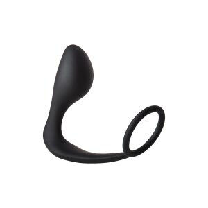 Dream Toys Fantasstic anal plug with cock ring black 3.5 cm
