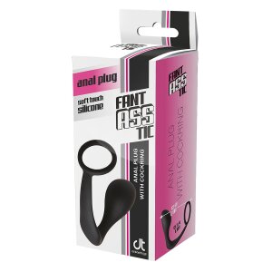 Dream Toys Fantasstic anal plug with cock ring black 3.5 cm