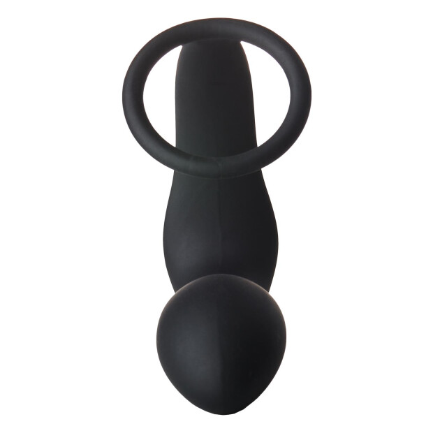 Dream Toys Fantasstic Vibration Analplug mit Penisring schwarz 3,4 cm