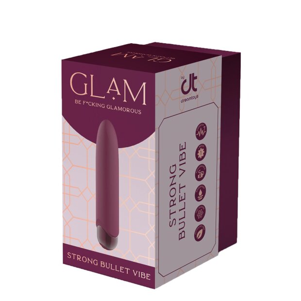 Dream Toys Glam Minivibrator Bullet-Vibrator Lila 10,5 cm ⌀ 2,3 cm