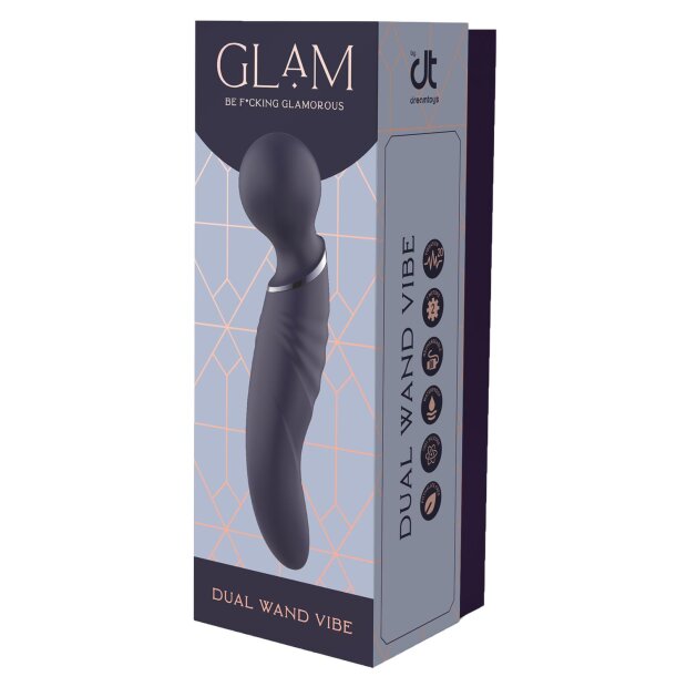 Dream Toys Glam Dual Wandmassager Schwarz 21,2 cm ⌀ 4,9 cm