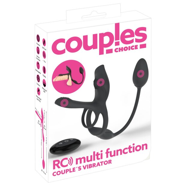 You2Toys Couples Choice Function Paarvibrator Schwarz 8,5 cm ø 3,5 cm