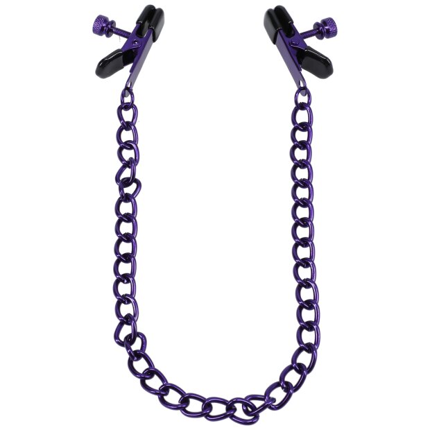 Doc Johnson Chained Up Nipple Clamps Purple