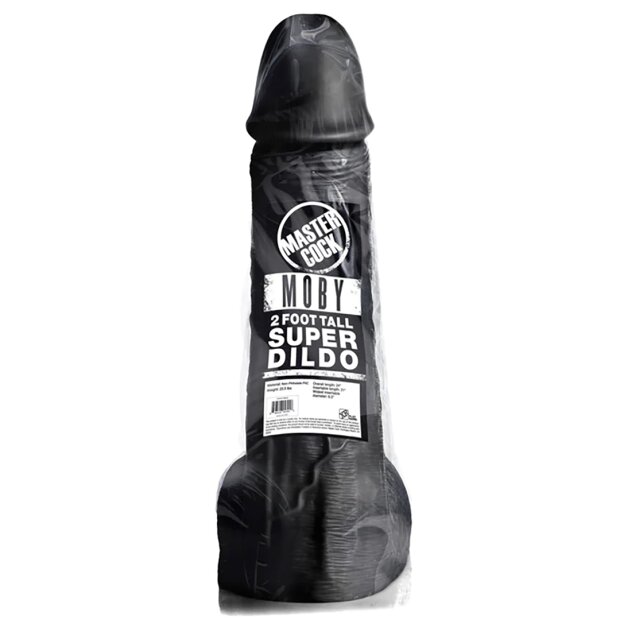 XR Brands Moby Super Dildo Realistisch Schwarz 60 cm