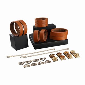 LOCKINK - 8-Bondage-Straps Restraint Set - brown