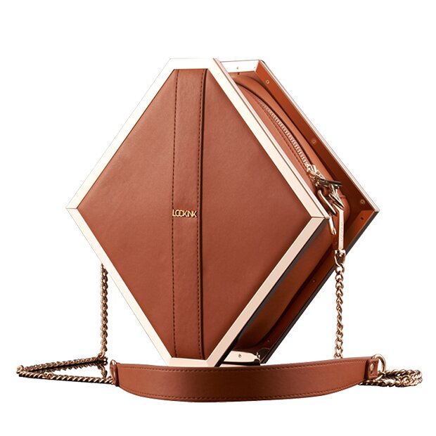 LOCKINK - Mysterious Square Kink Bag - brown