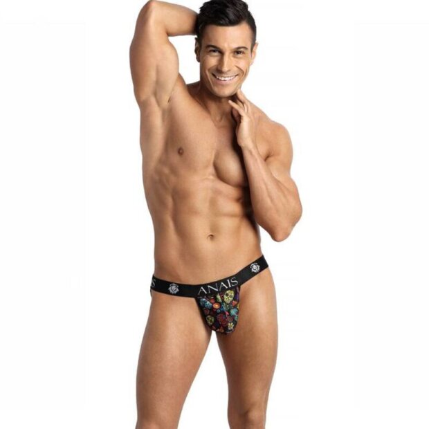 ANAIS Men Mexico Jockstrap avec têtes de mort colorées S