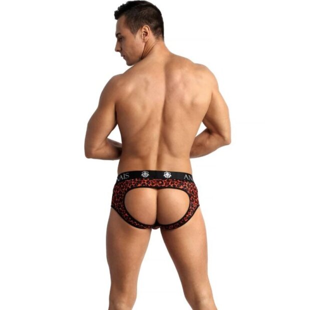 ANAIS Men Tribal Jockslip avec imprimé animalier rouge S