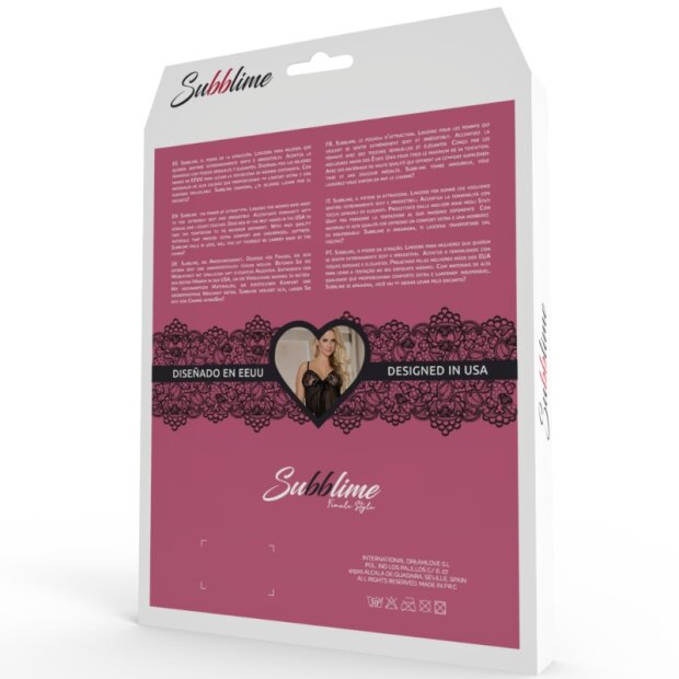 Subblime Set BH und String schwarz S/M - L/XL