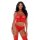 Forplay Ring Me Up Bustier Bra Set red S