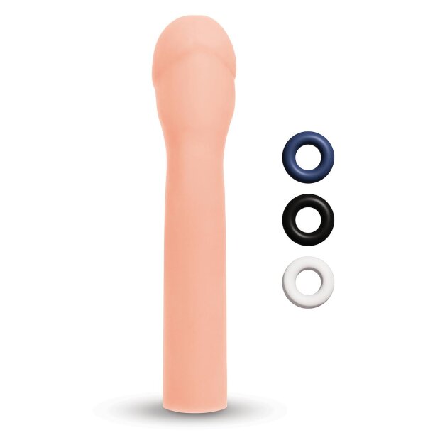 Size Up Extra Realistic Penis Extender Penishülle Beige 21 cm ⌀ 4,6 cm