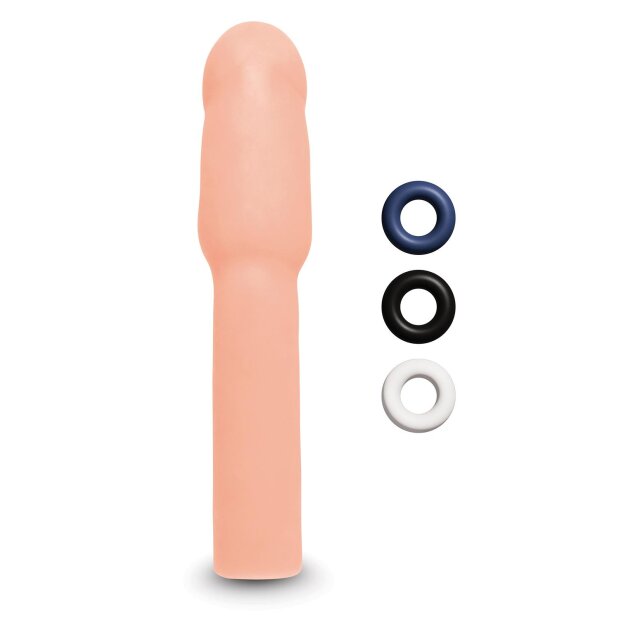Size Up 4 Inch Extra Realistic Penis Extender Flesh
