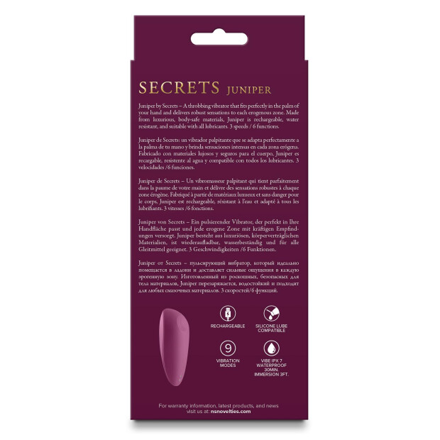 NS Novelties Secrets Juniper Red Druckwellen Vibrator Pink Rot 11,9 cm
