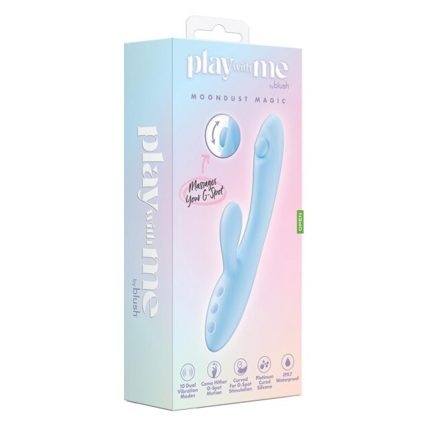 Blush Play with me Moondust Magic Blue Vibrator Blau 21 cm