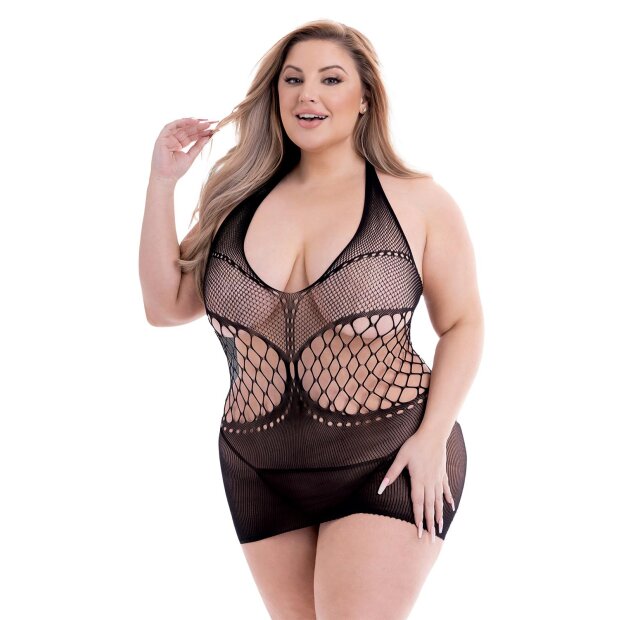 Baci Halter Mini Dress Black Queen