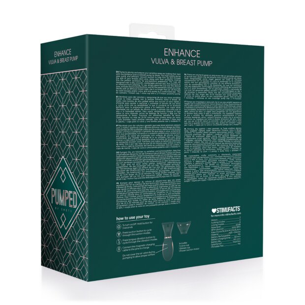 Shots Enhance Rechargeable Vulva and Breast Pump Pumpe Grün