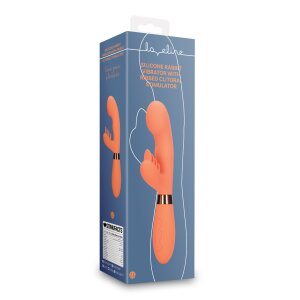 Loveline Silicone Rabbit Vibrator Orange 9 cm ⌀ 4 cm