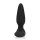 Loveline Smooth Vibrating Anal Plug with Remote Control - Licorice Black