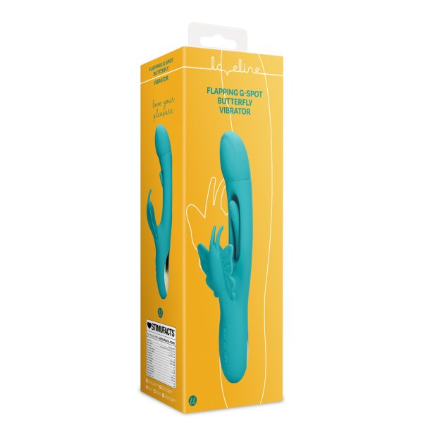 Loveline Flapping G-Spot Butterfly Vibrator Türkis 14,2 cm ⌀ 4,4 cm