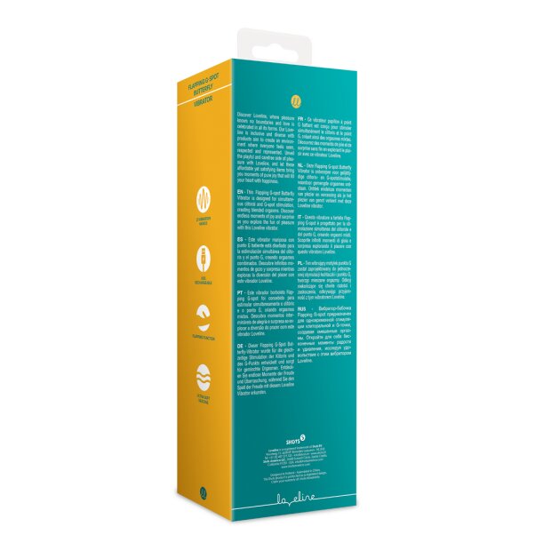 Loveline Flapping G-Spot Butterfly Vibrator Türkis 14,2 cm ⌀ 4,4 cm