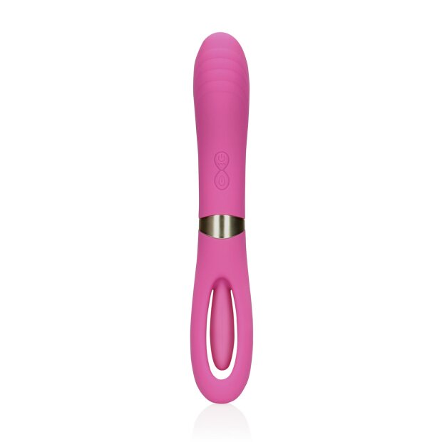 Loveline Double-Sided Flapping and G-Punkt Vibrator Pink 9,50 cm ⌀ 3,90 cm
