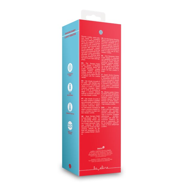 Loveline Swinging Rabbit G-Spot Vibrator - Brighto Red