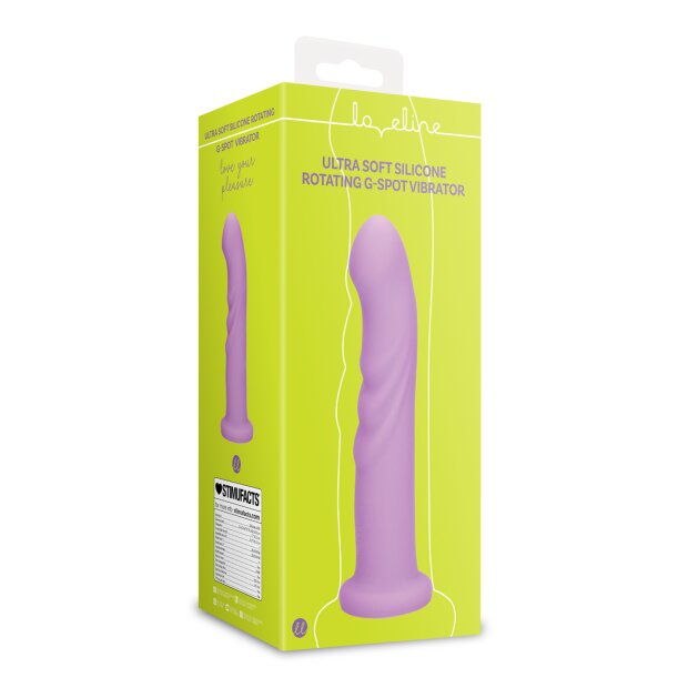 Loveline Ultra Soft Silicone Rotating G-Spot Vibrator - Lavender