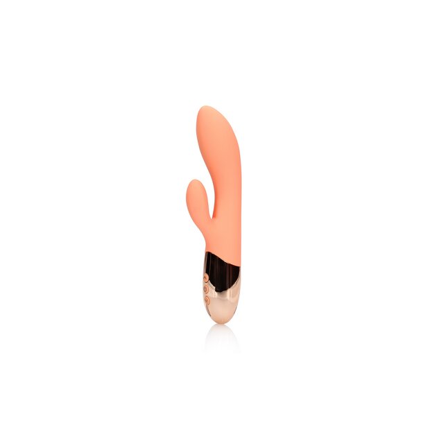 Loveline Ultra Soft Silicone Rabbit Vibrator - Ceramic Peach
