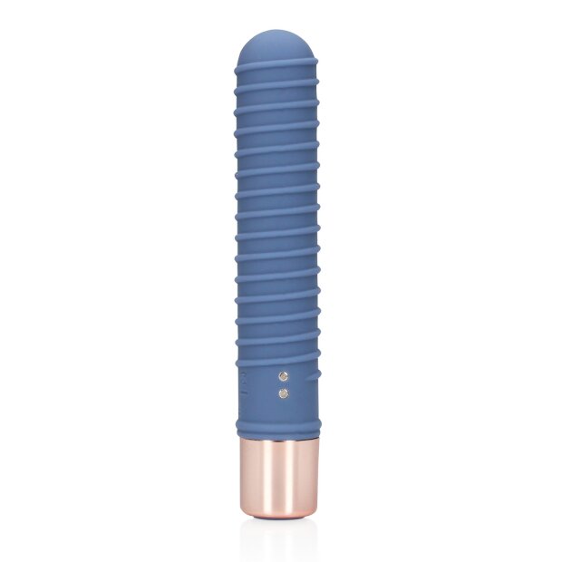 Loveline Ribbed Mini Vibrator - Blue Horizon