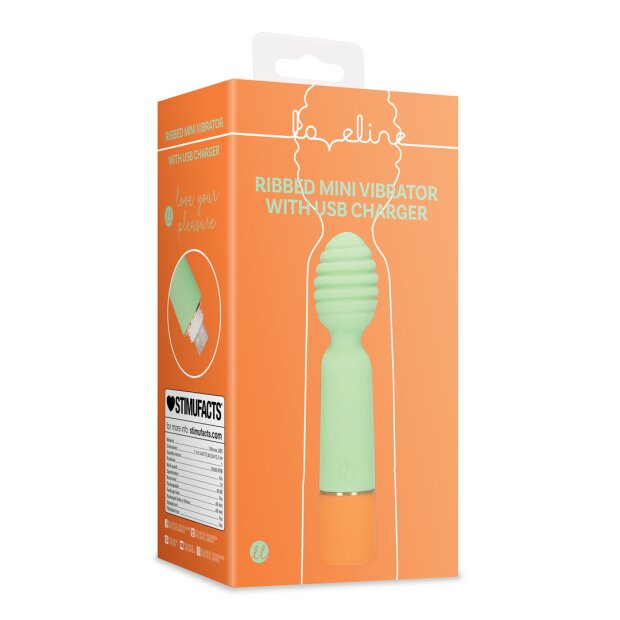 Loveline Ribbed Mini Vibrator Vibrator Grün 12,2 cm