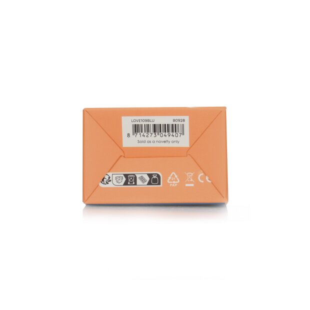 Loveline Vibromasseur de voyage avec compartiment lubrifiant et pompe - Bleu