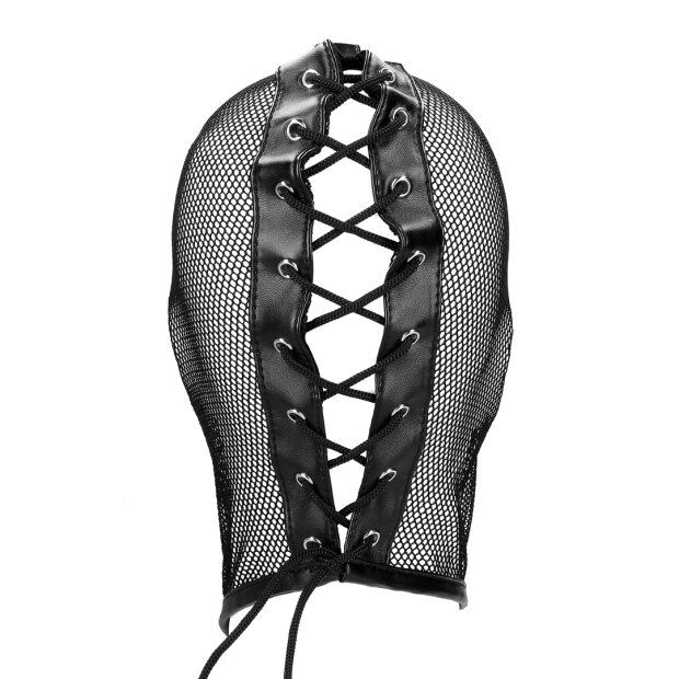 Shots - Ouch!  Fishnet Mask - Black